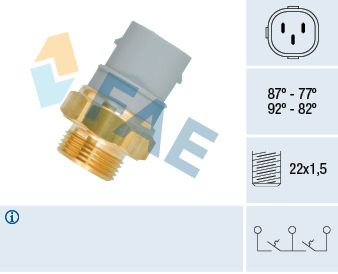 Temperature Switch, radiator fan FAE 38160