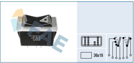 FAE 62340 Hazard Warning Light Switch