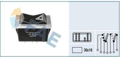 Hazard Warning Light Switch FAE 62340