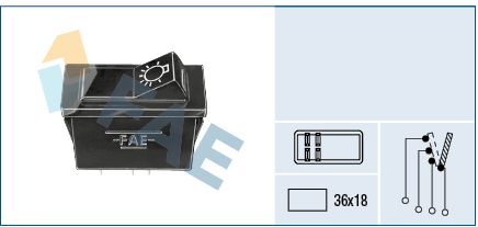 FAE 62490 Switch, headlight