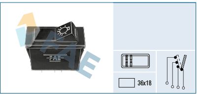 Switch, headlight FAE 62490