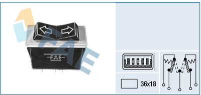 Switch, window regulator FAE 62540