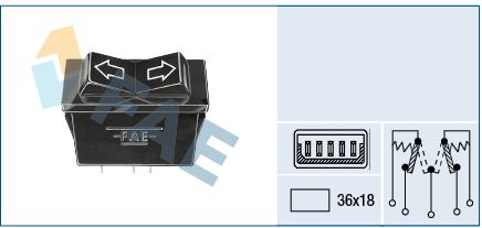 FAE 62550 Switch, window regulator