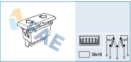FAE 62580 Switch, window regulator