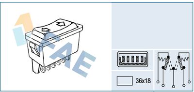 Switch, window regulator FAE 62590