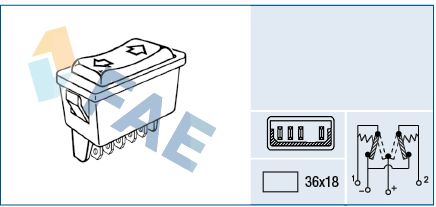 FAE 62600 Switch, window regulator