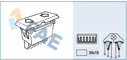FAE 62640 Switch, window regulator