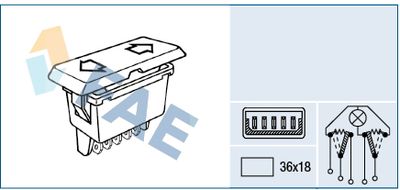 Switch, window regulator FAE 62640