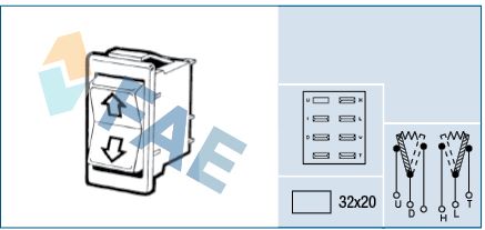 FAE 64180 Switch, window regulator