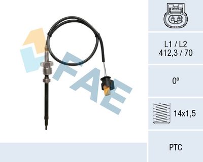 Sensor, exhaust gas temperature FAE 68039