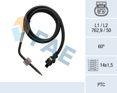Sensor, exhaust gas temperature FAE 68041