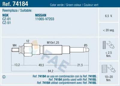 Glow Plug FAE 74184