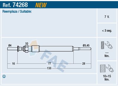 Glow Plug FAE 74268