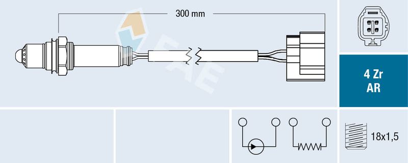 FAE 75653 Oxygen Sensor