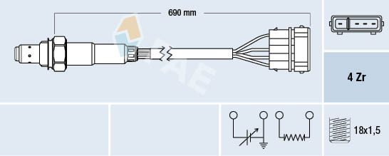 FAE 77128 Lambda Sensor