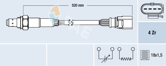 FAE 77438 Lambda Sensor