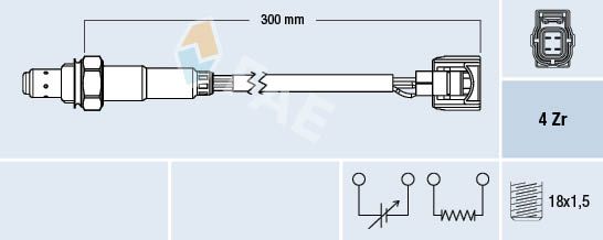FAE 77585 Lambda Sensor