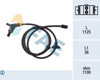 Sensor, wheel speed FAE 78001