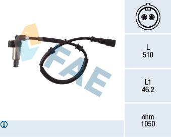 Sensor, wheel speed FAE 78002