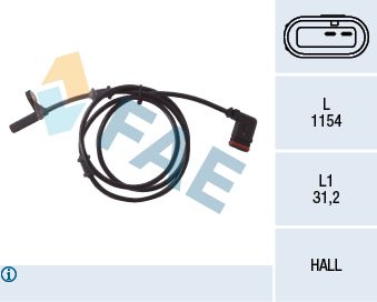 Sensor, wheel speed FAE 78028