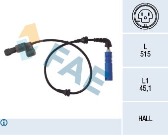 Sensor, wheel speed FAE 78033