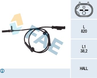 Sensor, wheel speed FAE 78050