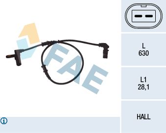 FAE 78052 Sensor, wheel speed