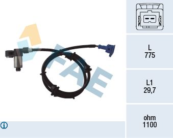 FAE 78054 Sensor, wheel speed