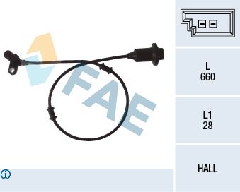 Sensor, wheel speed FAE 78072