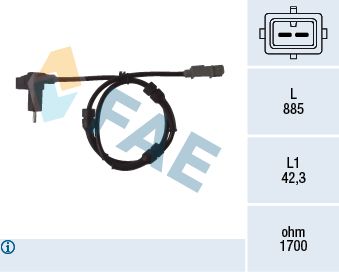 FAE 78091 Sensor, wheel speed