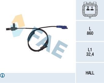 Sensor, wheel speed FAE 78116