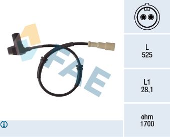 Sensor, wheel speed FAE 78121