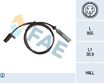 Sensor, wheel speed FAE 78139
