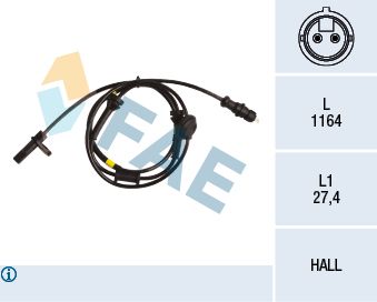 Sensor, wheel speed FAE 78150
