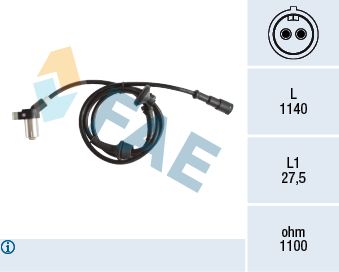 FAE 78166 Sensor, wheel speed