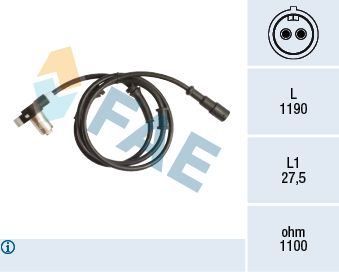 Sensor, wheel speed FAE 78167