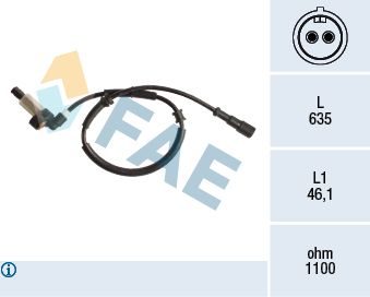 Sensor, wheel speed FAE 78192