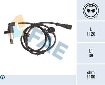Sensor, wheel speed FAE 78197