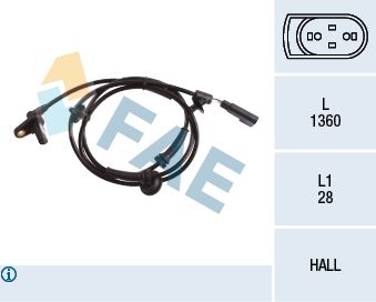 FAE 78216 Sensor, wheel speed