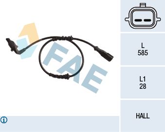 Sensor, wheel speed FAE 78220