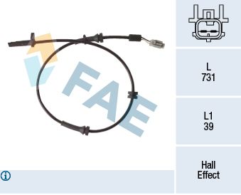 Sensor, wheel speed FAE 78223