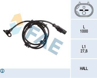 Sensor, wheel speed FAE 78245