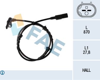 Sensor, wheel speed FAE 78249