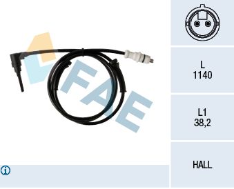 Sensor, wheel speed FAE 78255