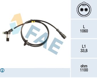 Sensor, wheel speed FAE 78257