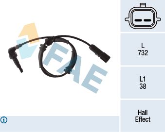Sensor, wheel speed FAE 78274