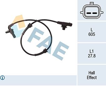 FAE 78275 Sensor, wheel speed