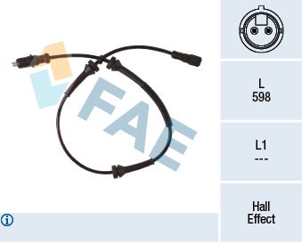 Sensor, wheel speed FAE 78280