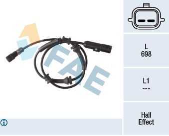 Sensor, wheel speed FAE 78281