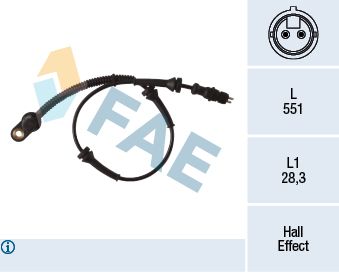 FAE 78297 Sensor, wheel speed